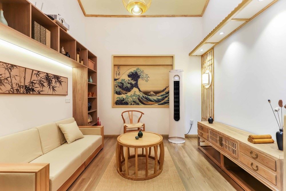 南昌装修设计腾瑞幸福里50平米复式公寓-日式风格室内家装案例效果图