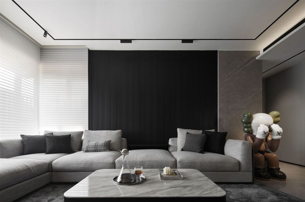 南昌室内装修中海金沙湾134平方米三居-现代简约风格室内设计家装案例