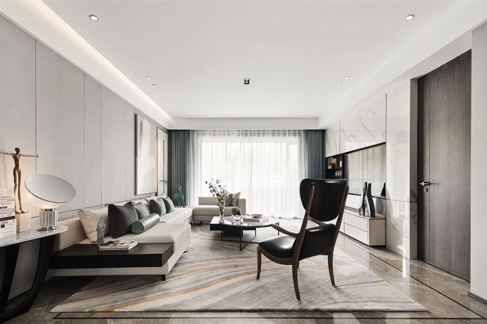 南昌室内装修美的君兰江山176平米四居-现代轻奢风格室内设计家装案例